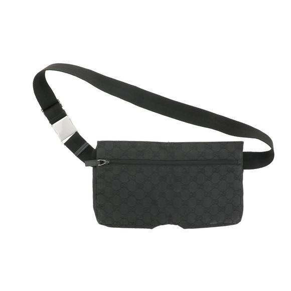 Gucci Handbags - Gucci Bag Canvas Black Bag Waist GG West